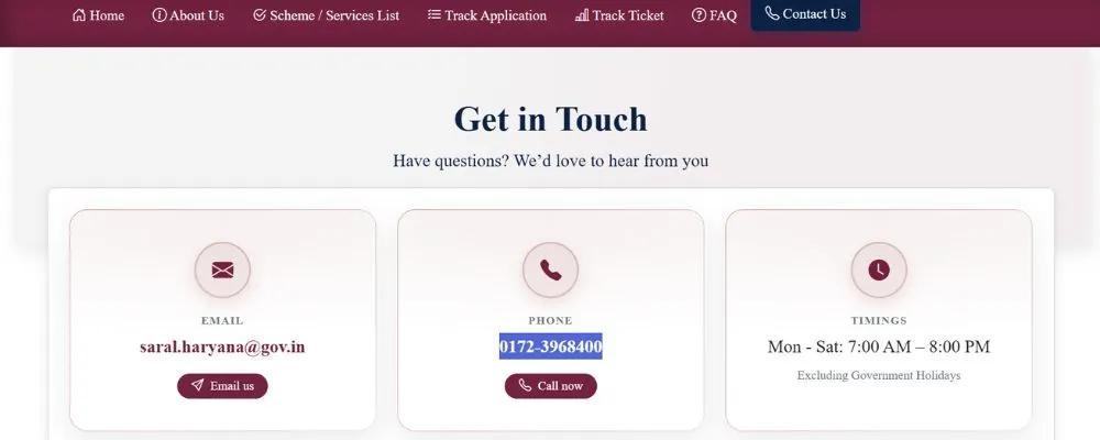 saral haryana status